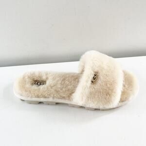 UGG Cozette Slip On Slide Shearling Slippers Shoes Cream 7